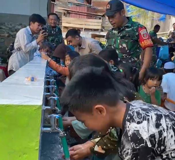 Dandim 1418/Mamuju Resmikan Infrastruktur Air Bersih Program Wae Manakarra
