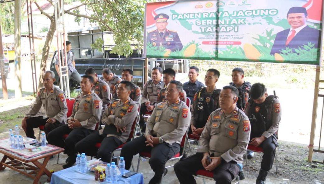 Sukseskan Program Ketahanan Pangan, Kapolresta Mamuju Hadiri Vicon Panen Raya Jagung Serentak Tahap 1 Se-Indonesia