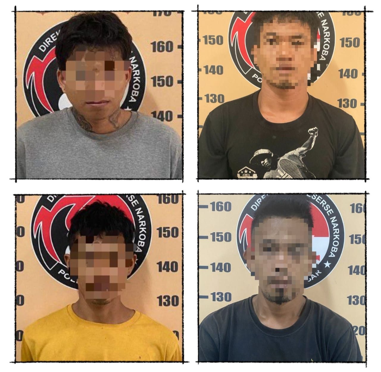 Direktorat Narkoba Polda Sulbar Berhasil Ungkap Jaringan Narkoba di Mamuju. Empat Tersangka Ditangkap, Satu Buron  