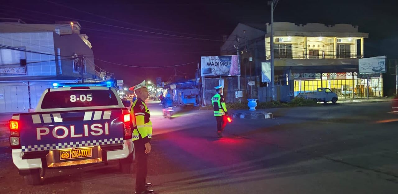 Pastikan Situasi Tetap Aman, Ditlantas Polda Sulbar Maksimalkan Patroli Malam