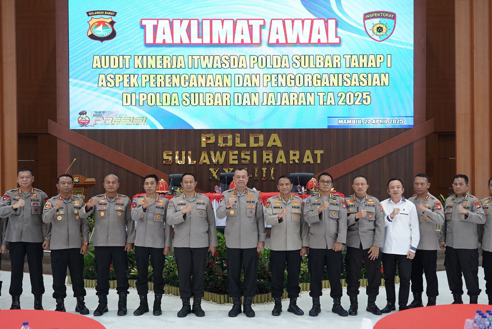 Kapolda Sulbar Buka Taklimat Awal Audit Kinerja Tahap I