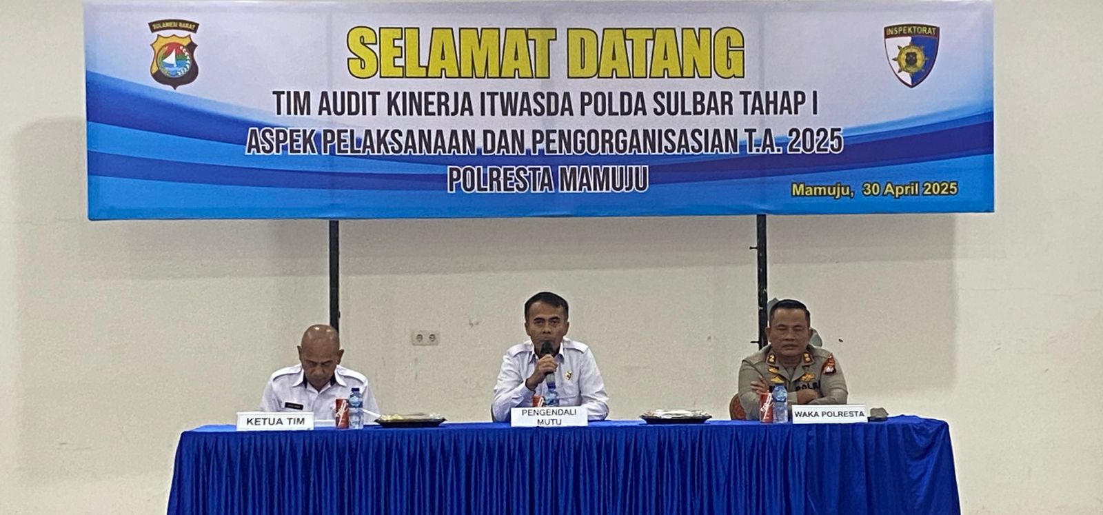 Tim Audit Kinerja Tahap I Itwasda Polda Sulbar Lakukan Pengawasan, Pemeriksaan dan Pengecekan di Polresta Mamuju