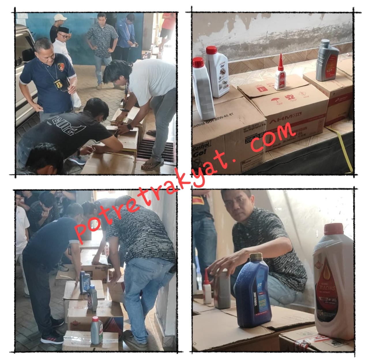 Grebek Gudang Pupuk, Ditkrimsus Polda Sulbar Temukan 928 Kardus Oli Ilegal dan Oplosan Berbagai Merek dan Jenis