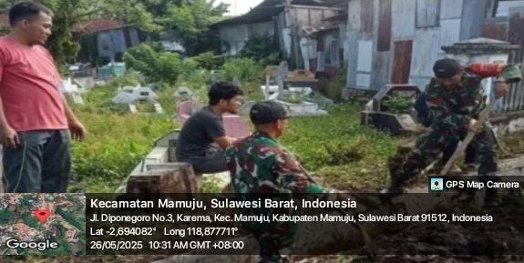 Anggota Koramil 1418-01/Mamuju Aktif Lakukan Pembinaan Wilayah dan Komsos Bersama Warga