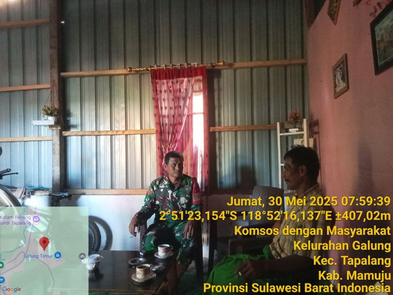 Babinsa Koramil 1418-02/Tapalang Ajak Warga Jaga Kebersihan Lingkungan