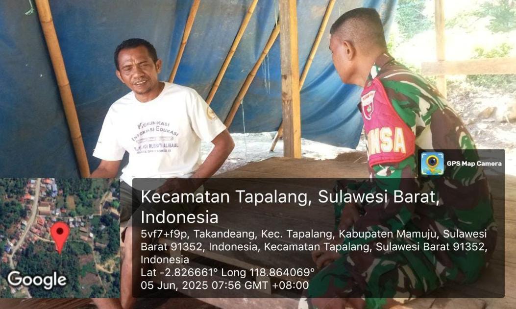 Babinsa Koramil 1418-02/Tapalang Imbau Masyarakat Jaga Kebersihan Lingkungan