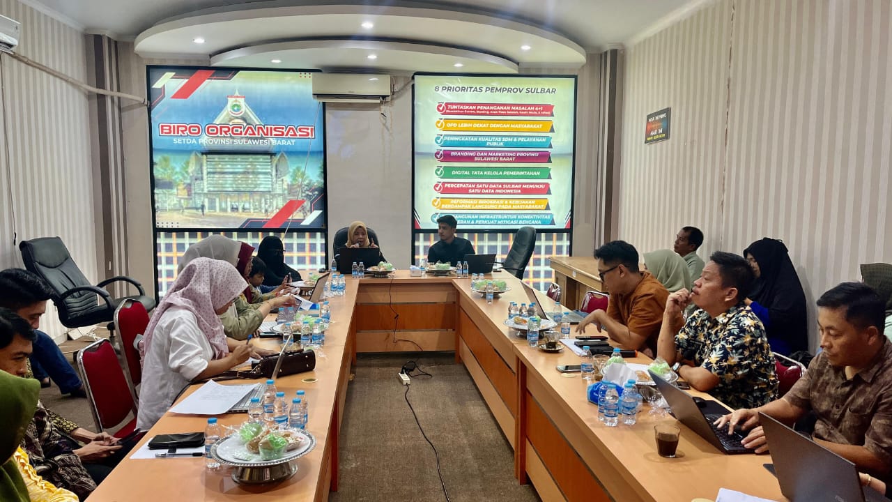 Dukung Misi SDK-JSM, Pemprov Sulbar Evaluasi Penataan Perangkat Daerah Kabupaten/Kota