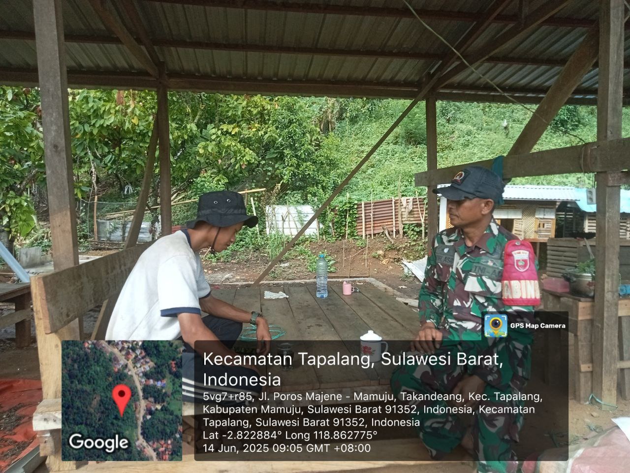 Babinsa Koramil 1418-02/Tapalang Laksanakan Puldata dan Beri Himbauan ke Masyarakat