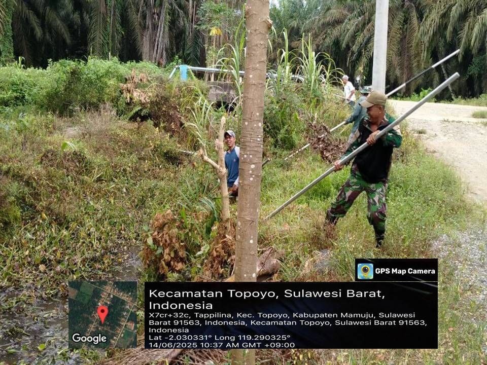 Kodim 1418/Mamuju Laksanakan Karya Bakti di Topoyo