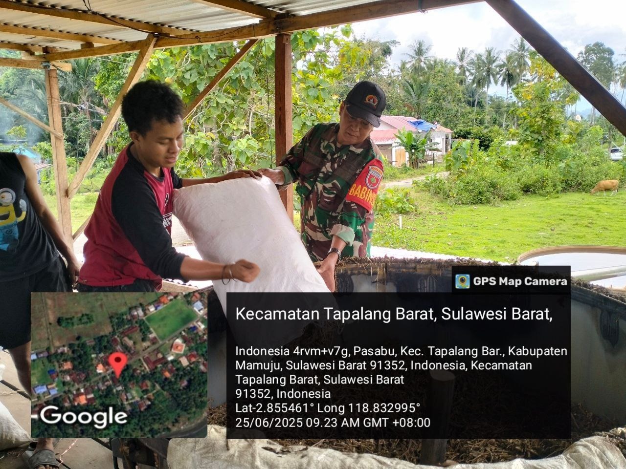 Babinsa Koramil 1418-02/Tapalang Laksanakan Puldata di Kecamatan Tapalang