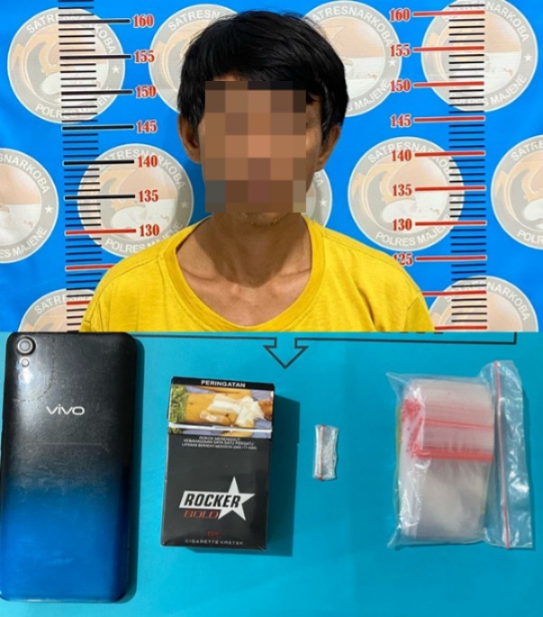 Satresnarkoba Polres Majene Kembali Amankan Terduga Pengedar Narkoba Asal Polman