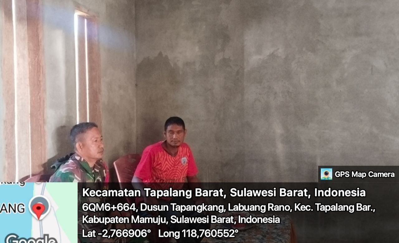 Dukung Tugas Pembinaan Teritorial, Babinsa Koramil 1418-02/Tapalang Laksanakan Puldata
