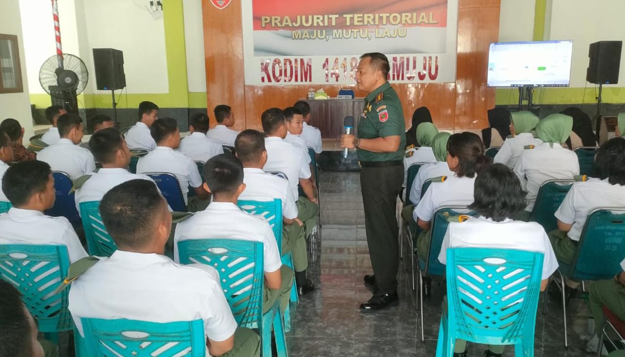 Dandim 1418/Mamuju Berikan Pembekalan Kepada 53 SPPI Batch III Tentang Peran Kodim Dalam Program MBG