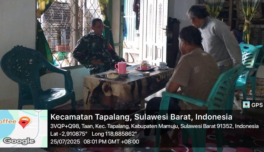Tingkatkan Akurasi Informasi Wilayah, Babinsa Tapalang Lakukan Puldata