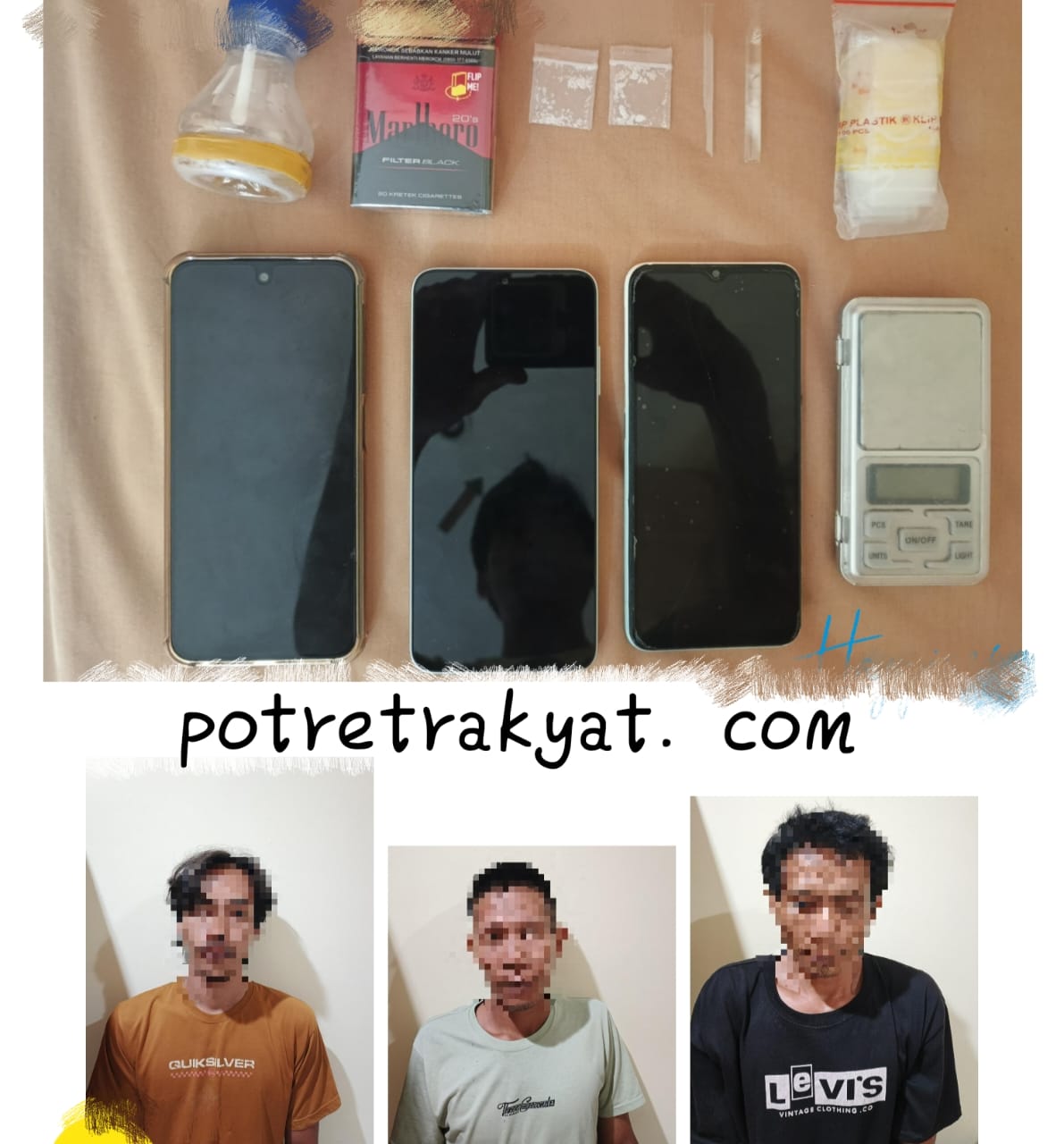 Lagi Asik Pesta Sabu, Tiga Tersangka Diamankan Ditresnarkoba Polda Sulbar
