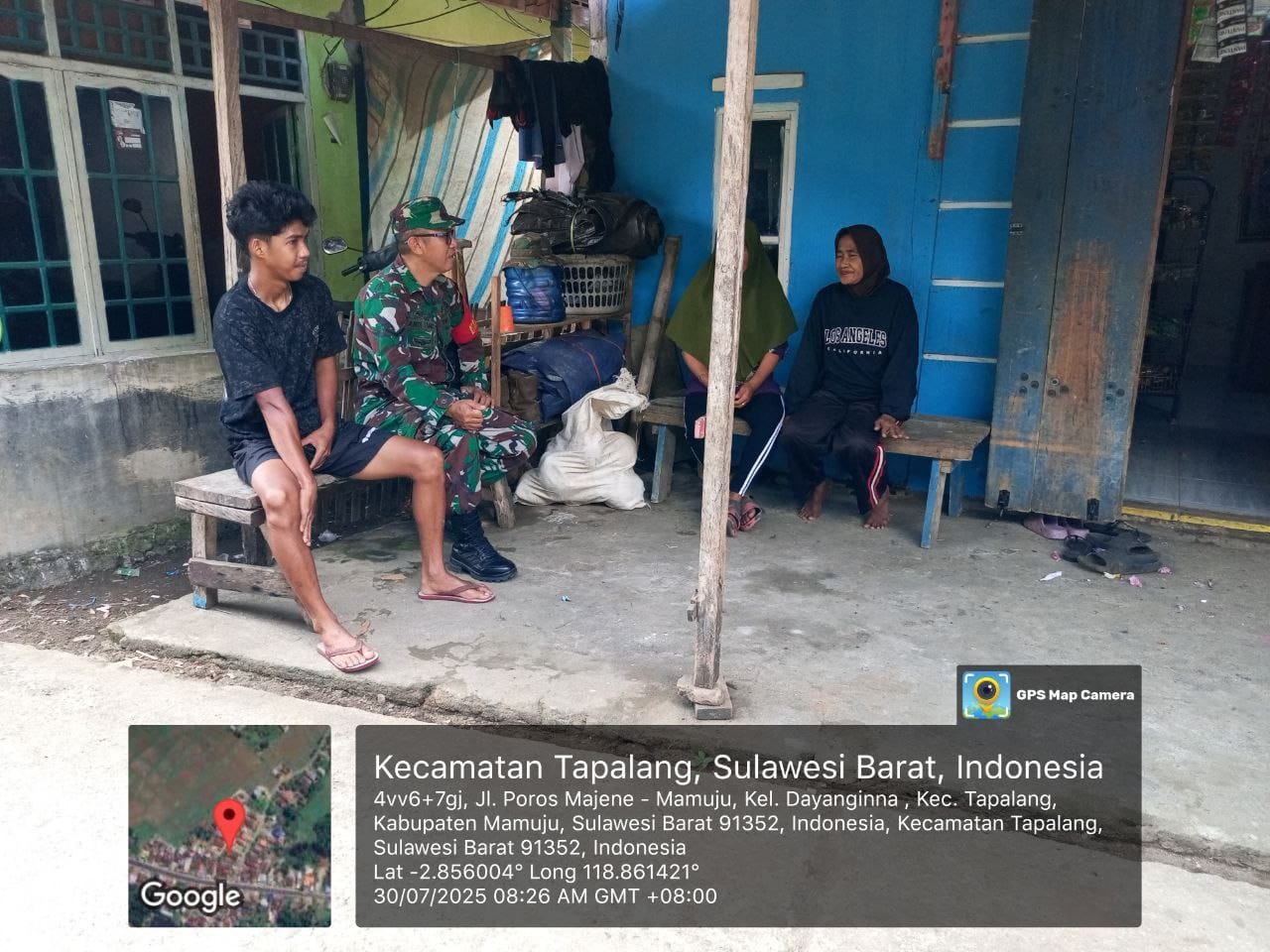 Babinsa Tapalang Laksanakan Puldata Sekaligus Ajak Warga Jaga kerukunan