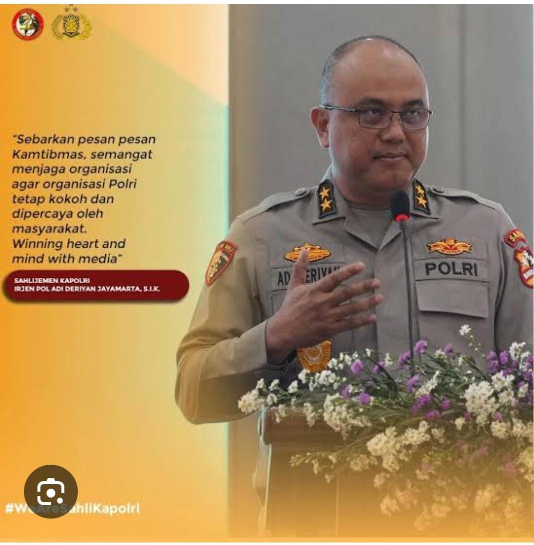 Irjen Pol Adi Deriyan Jayamarta Resmi Gantikan Posisi Irjen. Pol Adang Ginanjar