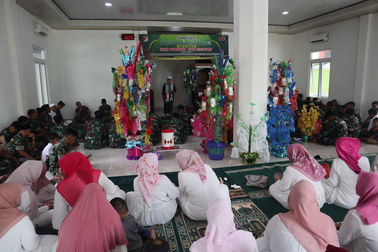 Wujud Syukur, Teladan, dan Kebersamaan, Kodim 1418/ Mamuju Gelar Peringatan Maulid Nabi