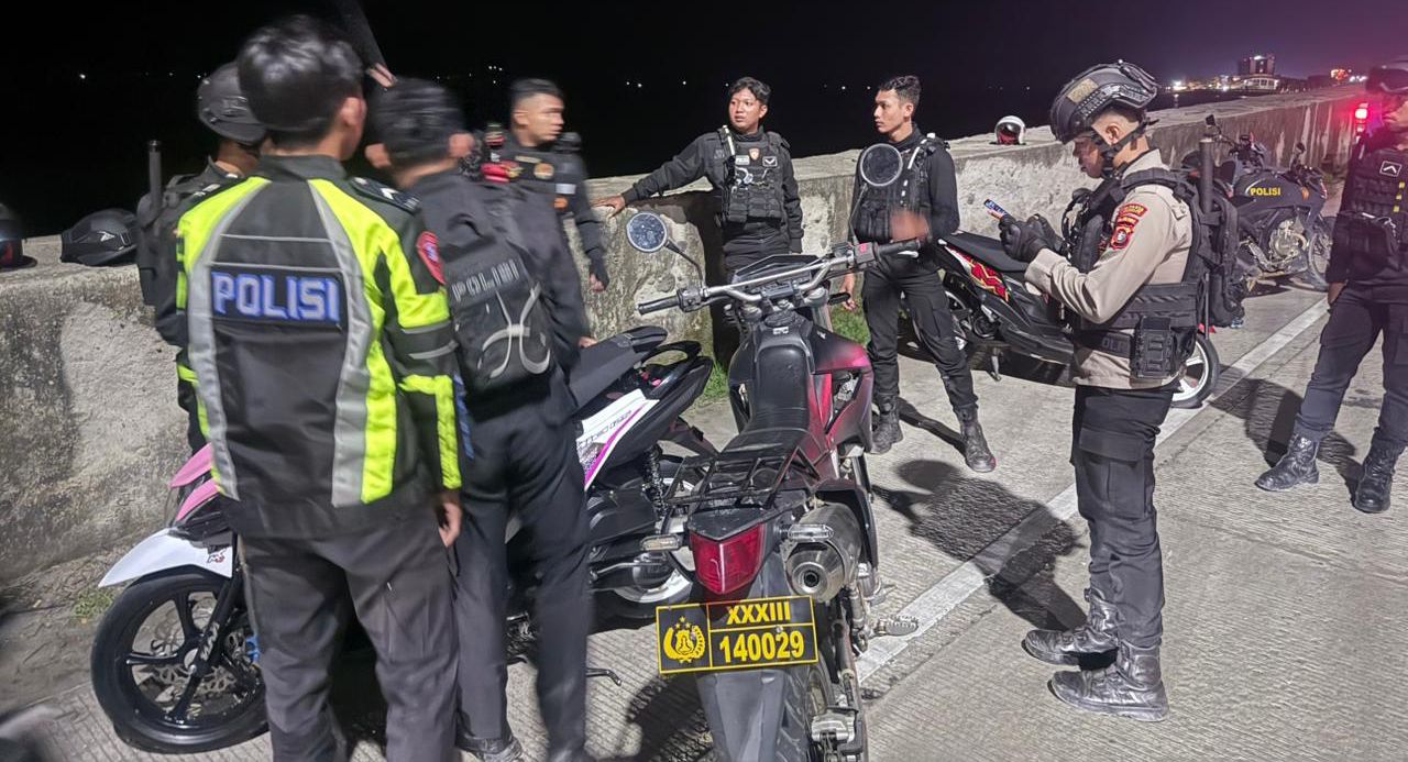 Tim Patmor Polresta Mamuju Tindak Tegas Pelaku Balap Liar dan Amankan Empat Unit Sepeda Motor