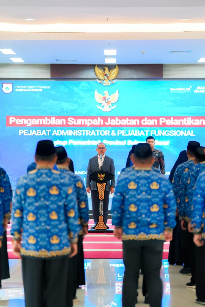 Gubernur Sulbar Resmi Lantik 39 Pejabat, Dinamisasi Aparatur untuk Layanan Publik yang Lebih Baik