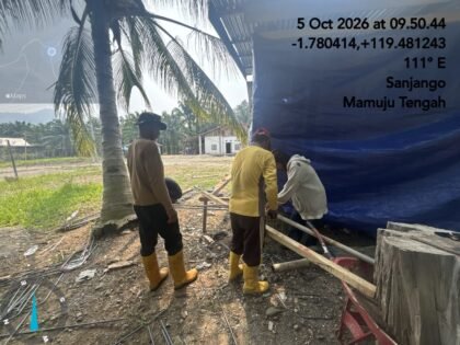 Kodim 1418/Mamuju Hadir untuk Masyarakat, Jembatan Beton di Sanjango Wali Mulai Dibangun